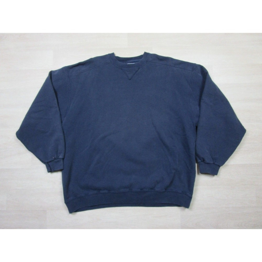 Vintage 90s LL Bean Russell Athletic FADED Blue Sweatshirt XXL Tall Crewneck USA